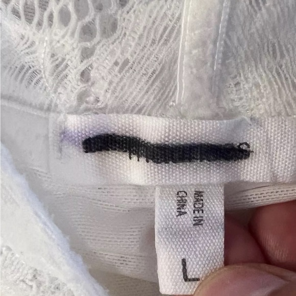 Large Maurices Womens NEW NWOT Lace Racerback Bralette Bra Padded White Padded - Picture 3 of 5